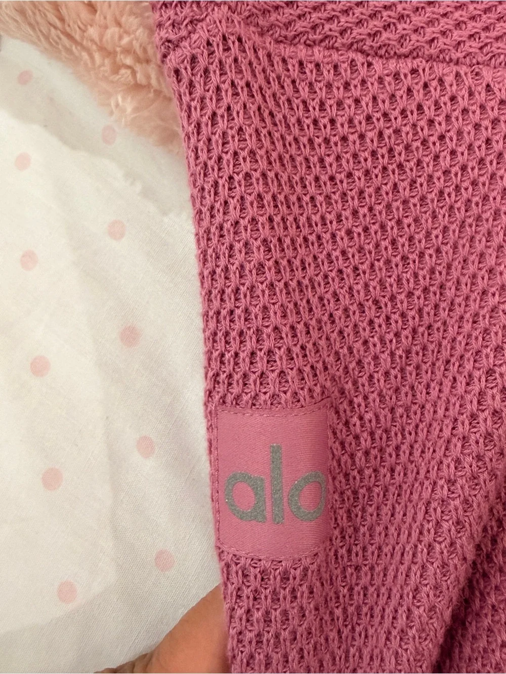ALO Yoga Rose Varsity Knit Bomber Jacket